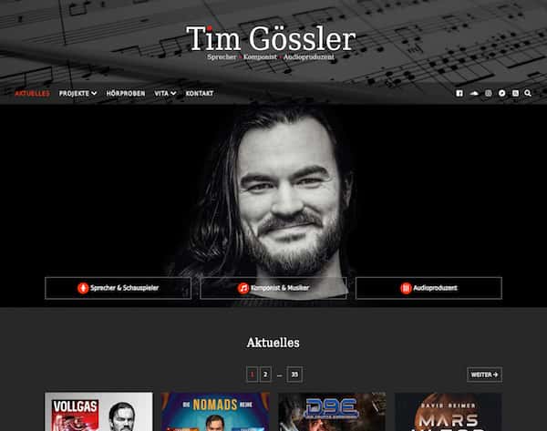Tim Gössler – Komponist, Sprecher, Sounddesigner